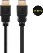 Καλώδιο HDMI v2.0 4K 60Hz 18Gbps 0.5m Μαύρο Goobay 61149 - Image 2