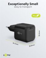Goobay Mini Ταχυφορτιστής Πρίζας με USB-C Power Delivery 20W Τεχνολογίας GaN 74.3x35.8x35.8mm Μαύρος 76690 - Image 5