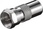Adaptor F Αρσενικό σε Βύσμα Κεραίας TV Αρσενικό Μεταλλικό Goobay 11625