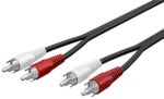 Καλώδιο 2x RCA Αρσενικά σε Αρσενικά 5m Μαύρο Goobay 50030