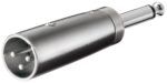 Adaptor XLR 3 Pin Αρσενικό σε 6.3mm Mono Αρσενικό Μεταλλικό Goobay 27452