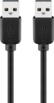 Καλώδιο USB 2.0 Type A Αρσενικό σε Αρσενικό 1.8m Μαύρο Goobay 93593