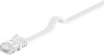 Καλώδιο Δικτύου Flat Cat.6 UTP Χαλκός 5m Λευκό Goobay 95154