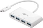 Goobay USB 3.0 Type-A Hub 4 Θυρών με Σύνδεση USB-C 66274
