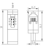 Adaptor Τηλεφωνικό Γερμανικού Τύπου TAE Αρσενικό σε RJ11 6P4C Θηλυκό Goobay 50309 - Image 3