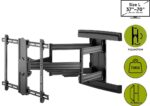 Βάση Τοίχου Goobay για TV έως 70" 70kg Max με Βραχίονα Μαύρη 49935 - Image 2
