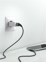 Goobay Καλώδιο Φόρτισης USB-C σε USB-A Γωνία 90° 60W 2m Υφασμάτινο με Μεταλλικά Βύσματα Γκρι 64657 - Image 3