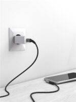 Goobay Καλώδιο Φόρτισης USB-C σε USB-C Γωνία 90° 60W 2m Υφασμάτινο με Μεταλλικά Βύσματα Γκρι 64660 - Image 3
