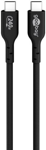 Καλώδιο Φόρτισης & Data USB-C σε USB-C 240W USB 2.0 1m Μαύρο Goobay 61717