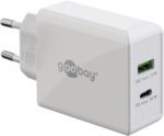 Goobay Ταχυφορτιστής Πρίζας με 1x USB-C Power Delivery 30W & 1x USB-A 12W/2.4A Λευκός 61674