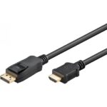 Καλώδιο DisplayPort v1.2 Αρσενικό προς HDMI v1.4 Αρσενικό 1m Μαύρο Goobay 64835