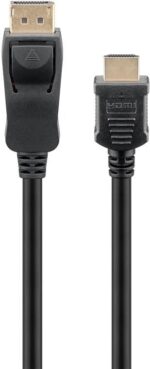 Καλώδιο DisplayPort v1.2 Αρσενικό προς HDMI v1.4 Αρσενικό 1m Μαύρο Goobay 64835 - Image 2