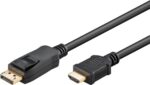 Καλώδιο DisplayPort v1.2 Αρσενικό προς HDMI v1.4 Αρσενικό 5m Μαύρο Goobay 64838