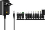 Τροφοδοτικό Πρίζας Switching Ρυθμιζόμενο 3÷12VDC 2.25A με Βύσμα 5.5x2.1 & 11 Ανταλλακτικά Βύσματα Goobay 64570