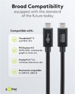 Goobay Καλώδιο USB4 v2.0 με Βύσματα USB-C 240W 80Gbit/s Power Delivery 1.2m Μαύρο 74376 - Image 5