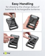 Battery Tester με Οθόνη LCD Κατάλληλος για Πολλαπλά Μεγέθη Μπαταριών Μαύρος Goobay 72511 - Image 4