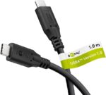 Goobay Καλώδιο USB4 v1.0 με Βύσματα USB-C 100W 40Gbit/s Power Delivery 1m Μαύρο 74191