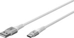 Goobay Καλώδιο Ταχείας Φόρτισης USB-C σε USB-A 60W 2m Υφασμάτινο με Μεταλλικά Βύσματα Λευκό 74531 - Image 2