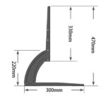 Βάση Επιτραπέζια AXRed Doppio για TV έως 55" 35kg Max Μαύρη - Image 3