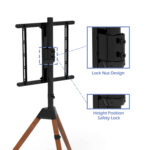 Βάση Εδάφους AXRED Artissimo για TV έως 60" 35kg Max με Ρυθμιζόμενο Ύψος - Image 2