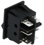 Διακόπτης Rocker ON-ON 6P DPDT, 15A/250VAC, για Άνοιγμα 31x22.3mm RS2023C7BK - Image 2