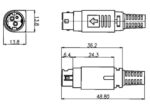 Βύσμα Τροφοδοσίας DC R7B 13.8mm 3 Pin 7.5A Αρσενικό Καλωδίου έως 6.5mm Κολλητό Ninigi PC-MDP-401-3P - Image 3