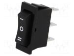 Διακόπτης Rocker (ON)-OFF-(ON) 3 Pin SP3T, 10A/250VAC για Άνοιγμα 30x11mm SCI R13-91I-01-BB-7D