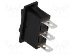 Διακόπτης Rocker (ON)-OFF-(ON) 3 Pin SP3T, 10A/250VAC για Άνοιγμα 30x11mm SCI R13-91I-01-BB-7D - Image 2