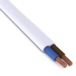 Ηλεκτρολογικό Καλώδιο Πλακέ H03VVH2-F 2x0.75mm² Εύκαμπτο Λευκό 100m