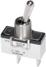 Διακόπτης Μοχλού Toggle OFF-ON 2 Pin SPST, 15A/250VAC, Φ12.2mm Apem 631H