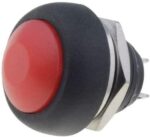 Πιεζοδιακόπτης Push ON 2 Pin SPST-NO, 1A/250VAC  Φ14mm Κόκκινος Ninigi PS33BRD