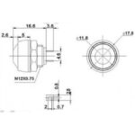 Πιεζοδιακόπτης Push ON 2 Pin SPST-NO, 1A/250VAC Φ14mm Κόκκινος Ninigi PS33BRD - Image 3
