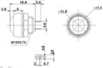 Πιεζοδιακόπτης Push ON 2 Pin SPST-NO, 1A/250VAC Φ14mm Κόκκινος Ninigi PS33BRD - Image 4