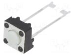 Microswitch TACT 2 Pin Push ON SPST, 1.57N, THT 6.2x6.2x4.3mm E-Switch TL59NF160Q