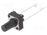 Microswitch TACT 2 Pin Push ON SPST, 1.57N, THT 6.2x6.2x9.5mm E-Switch TL59BF160Q