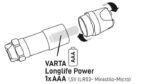 Φακός Μπρελόκ LED Μπαταρίας 12lm Δέσμη 10m IPX4 Μαύρος Varta 16701101421 - Image 4