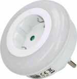Φωτάκι Νυκτός 3 LED με Αισθητήρα Ημέρας-Νύκτας & Ενσωματωμένη Πρίζα Σούκο 0.5W Skyland 82111