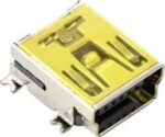 Βύσμα Mini USB-Β 5 Pin Θηλυκό Οριζόντιο για PCB SMT Connfly DS1104-BN0SRS