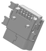 Βύσμα Mini USB-Β 5 Pin Θηλυκό Οριζόντιο για PCB SMT Molex 675031020 - Image 3