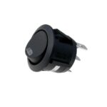 Διακόπτης Rocker OFF-ON 3 Pin SPST, Φωτιζόμενος Κόκκινος 20A/14VDC, Φ20.2mm SCI R13-112L-02-BBCR-L1