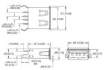 Βύσμα USB 2.0 Type A Θηλυκό Οριζόντιο για PCB Keystone 923 - Image 2
