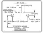 Βύσμα USB 2.0 Type A Θηλυκό Οριζόντιο για PCB Keystone 923 - Image 3