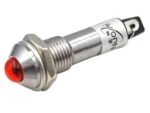 Ενδεικτική Λυχνία LED Κόκκινη Φ8.2mm 12VDC IP40 με Faston Ninigi IND8-12R-A