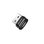 Hoco Μετατροπέας USB-A 2.0 Αρσενικό σε USB-C 2.0 Θηλυκό Μαύρο UA6