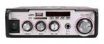 MegaSound 004A Ραδιοενισχυτής Ήχου Stereo 2x25W 4-16Ω FM/USB/SD/MIC 230VAC/12VDC Μαύρος-Ασημί - Image 2