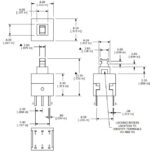Πιεζοδιακόπτης ON-ON 6P με Συγκράτηση DPDT 8x8x13.5mm για PCB E-Switch TL2285EE - Image 2
