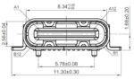 Βύσμα USB-C 2.0 16 Pin 5A Θηλυκό Οριζόντιο για PCB SMT GCT USB4110-GF-A - Image 2