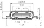 Βύσμα USB-C 2.0 16 Pin 5A Θηλυκό Οριζόντιο για PCB SMT GCT USB4500-03-0-A - Image 2