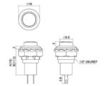 Πιεζοδιακόπτης Push ON SPST-NO, 1.5A/250VAC Φ12.7mm Μαύρος SCI R13-502A-05-BB - Image 3