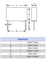 Πυκνωτής Πολυπροπυλενίου 1.5μF 310VAC ±10% Kemet F863DV155K310ALW0L - Image 2